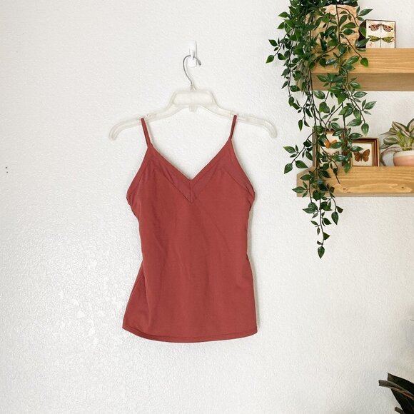 🦋 ALO YOGA Yoga Workout Tank Top Pink Small Everyday Casual Mauve V Neck Boho - Picture 2 of 7